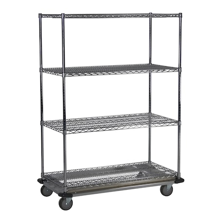 Technibilt Shelving Systems Unit, w/Casters, 4-Shelf, 18x36x81 MD837CH